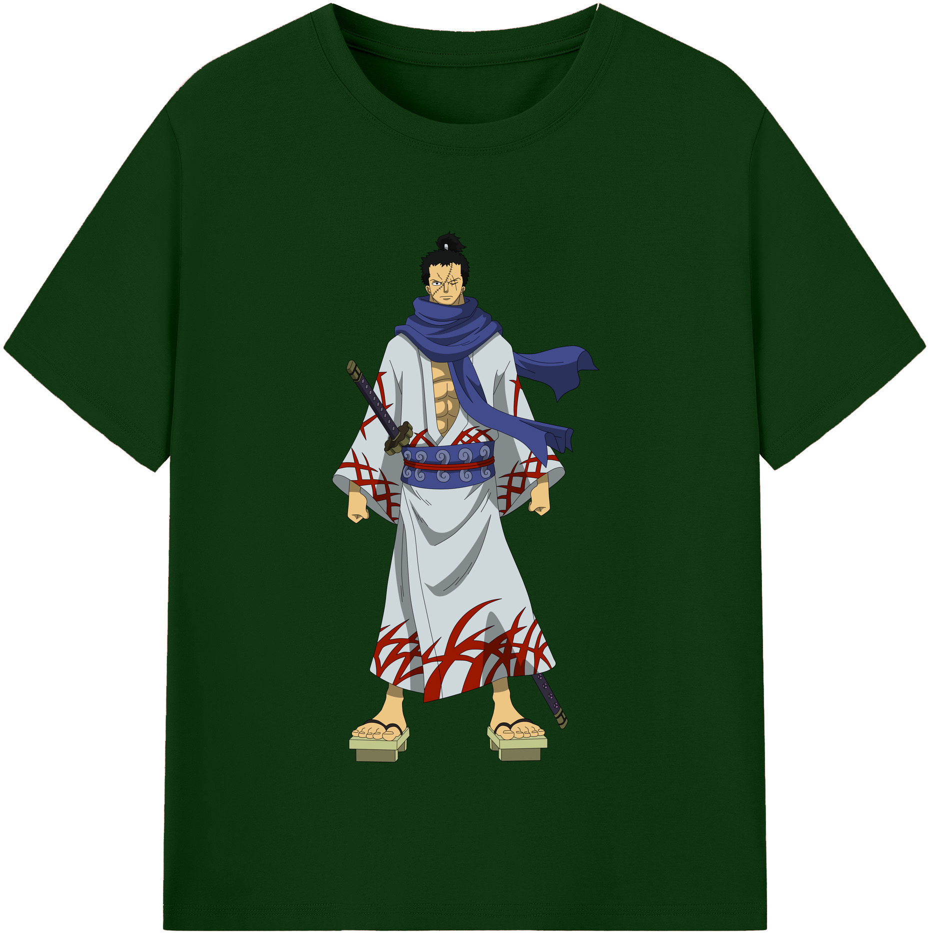 ワンピース ロロノア・ゾロ ONE PIECE Roronoa Zoro 綿100％半袖Tシャツ（フロントプリント）